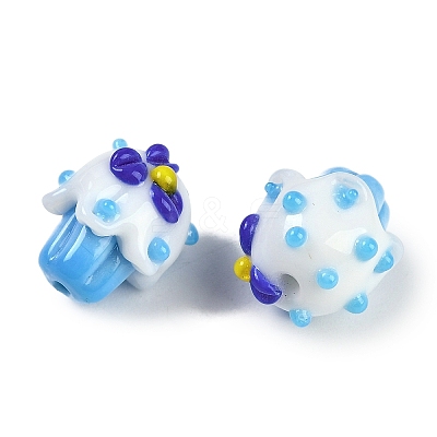 Handmade Lampwork Bumpy Beads LAMP-I027-04B-1