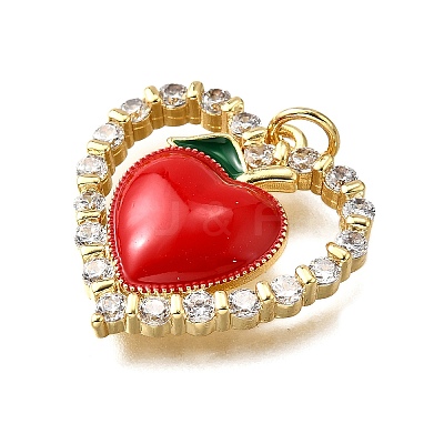 Brass Enamel Pendants KK-B136-04G-03-1