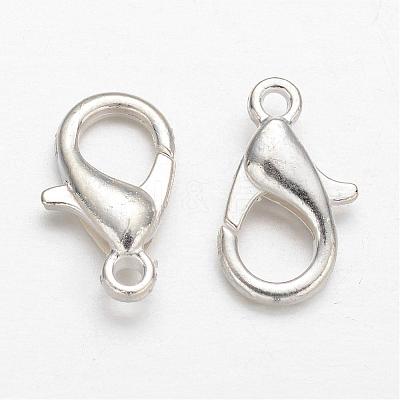Silver Color Plated Alloy Lobster Claw Clasps X-E102-S-1
