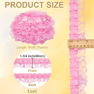 7.7~8M Stain Flower Lace Ribbon OCOR-FG0002-35B-1