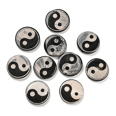 Natural Agate Yin-yang Beads G-Q006-04B-1