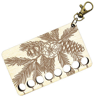  8-Position Wood Embroidery Thread Storage Trays TOOL-WH0056-029-1
