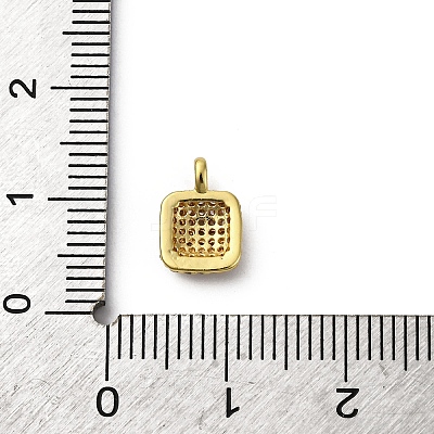 Brass Micro Pave Cubic Zirconia Pendants KK-Q070-01G-G-1