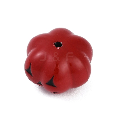 Halloween Theme Spray Painted Alloy Beads PALLOY-D029-03C-RS-1