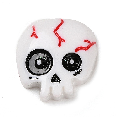 Skull Halloween Opaque Resin Decoden Cabochons RESI-R446-01D-1