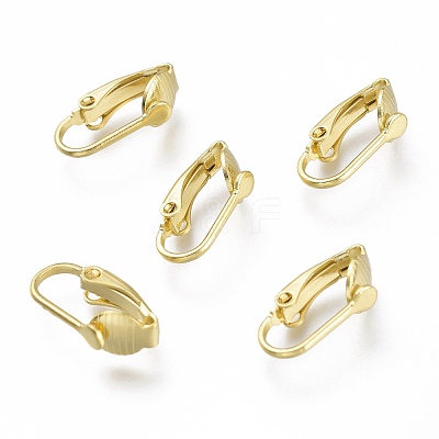 Brass Clip-on Earring Findings X-KK-Z007-30G-1