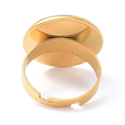Ion Plating(IP) Adjustable 304 Stainless Steel Finger Rings Components STAS-P291-01F-G-1