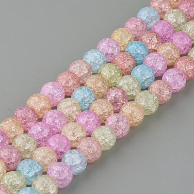 Synthetic Crackle Quartz Beads Strands GLAA-S134-10mm-20-1
