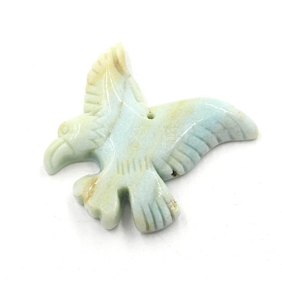 Carved Natural Amazonite Pendants PW-WG41647-07-1