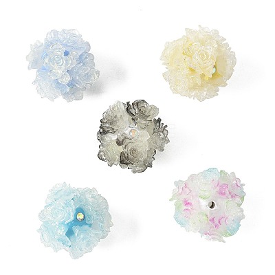 10Pcs 10 Colors Resin Beads RESI-FS0002-24A-1