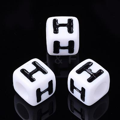 Letter Acrylic Beads PL37C9129-H-1