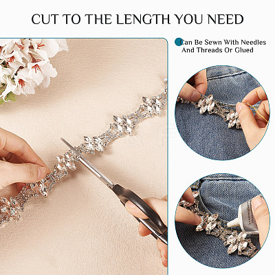 1 Yard Iron Rhinestone Strass Chains FIND-PJ0001-44A-1