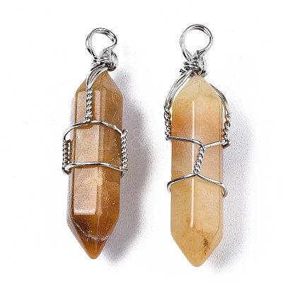 Natural Topaz Jade Big Pendants G-T122-70H-1