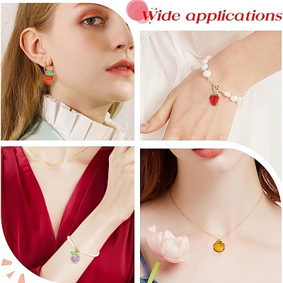 30Pcs 5 Styles Acrylic Pendants MACR-CJ0002-11-1
