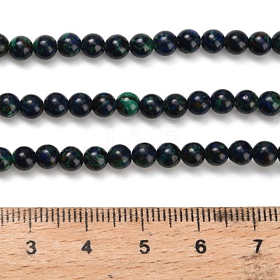Natural Azurite Beads Strands G-Z110-C05-4mm-1