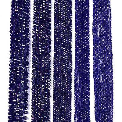 Electroplate Glass Beads Strands EGLA-A044-T6mm-B06-1