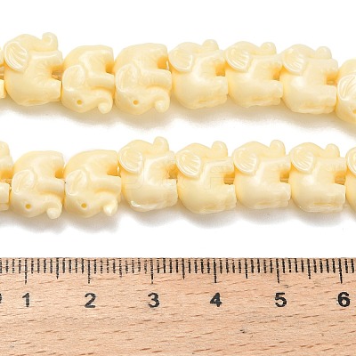 Synthetic Coral Dyed Carved Bead BSHE-H114-04E-1