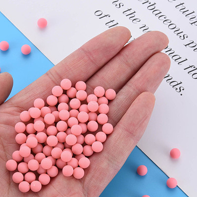 Opaque Acrylic Beads PAB702Y-B01-05-1
