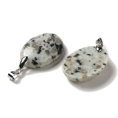 Natural Sesame Jasper Pendants G-Z055-03P-07-1