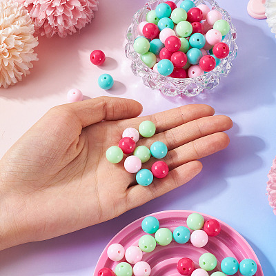 Opaque Acrylic Beads OACR-TAC0014-06F-1