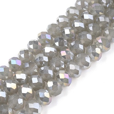 Electroplate Glass Beads Strands EGLA-A044-J8mm-B10-1