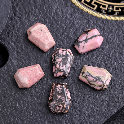 Natural Rhodonite Carved Coffin Decorations PW-WG95774-03-1