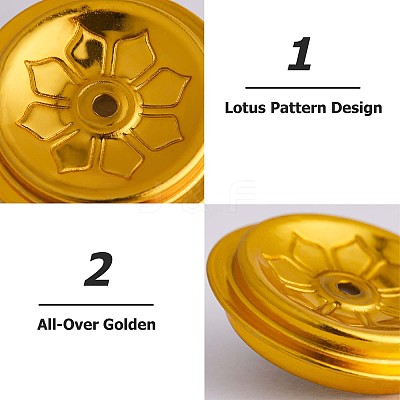 Aluminum Floating Wick Holder AJEW-WH0329-94G-1