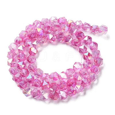 Transparent Electroplate Glass Beads Strands EGLA-F160-01E-1