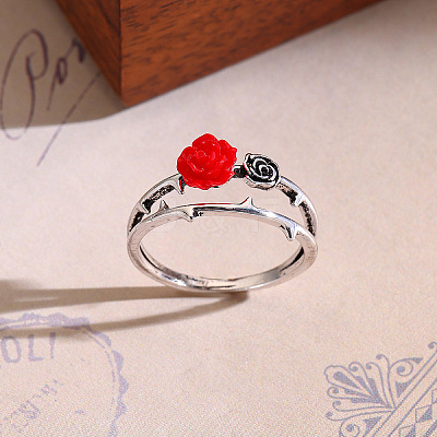 Alloy & Acrylic Finger Rings FS-WG9572E-02-1