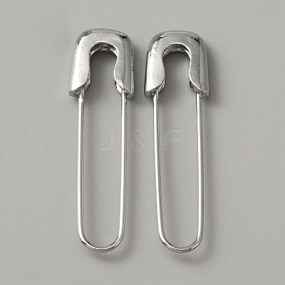 Exquisite Alloy Safety Pin Shape Hoop Earrings for Women EJEW-WH0001-17P-1