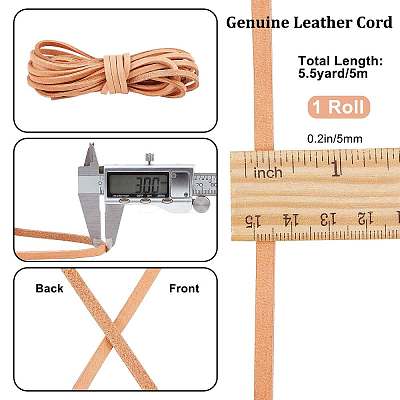 Flat Cowhide Leather Cord WL-GF0001-09D-03-1