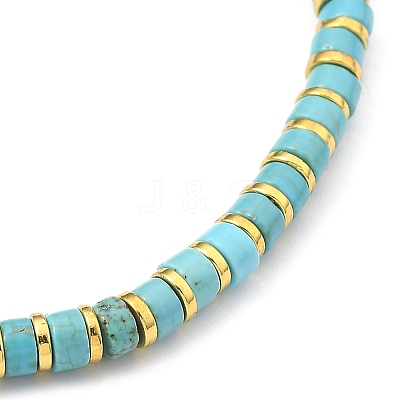 Natural Howlite Stretch Beaded Bracelets BJEW-JB05496-04-1