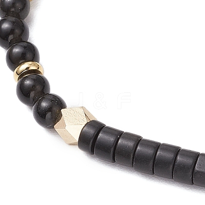 Natural Obsidian Braided Bead Bracelets BJEW-JB11241-05-1