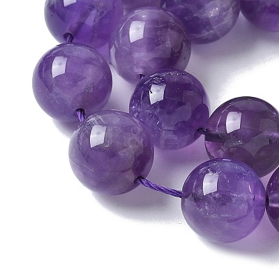 Natural Amethyst Beads Strands G-R446-10mm-21-A-1