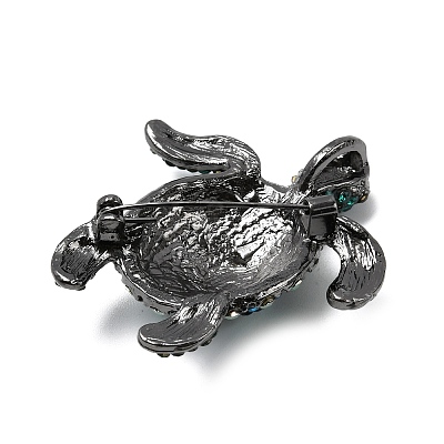 Ocean Theme Alloy Rhinestone Lapel Pins for Backpack Clothes for Clothes JEWB-F042-05B-B-1