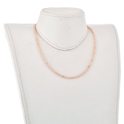 Natural Sunstone Beaded Necklaces NJEW-JN02990-02-1