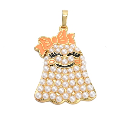 Halloween Brass Enamel Pendants KK-F915-02A-G-1