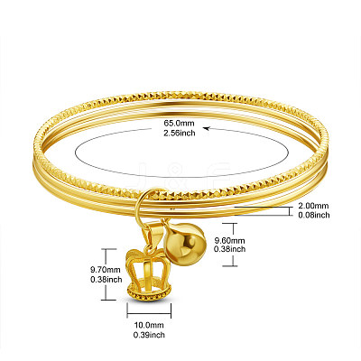 SHEGRACE Brass Charm Bangles JB644A-1