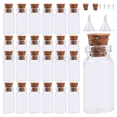 50Pcs Glass Jar Glass Bottles Bead Containers DIY-YW0017-27-1