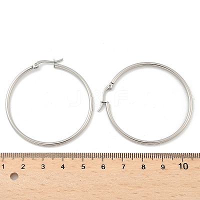 Tarnish Resistant 304 Stainless Steel Big Hoop Earrings EJEW-F105-06P-1
