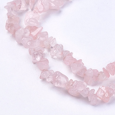 Natural Rose Quartz Stone Bead Strands X-G-R192-03-1