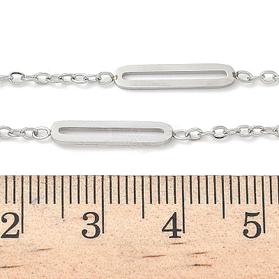 304 Stainless Steel Link Chain Necklaces for Women Men NJEW-K292-01P-1