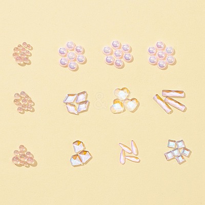 8 Style Glass Rhinestone Cabochons MRMJ-FS0001-02-1