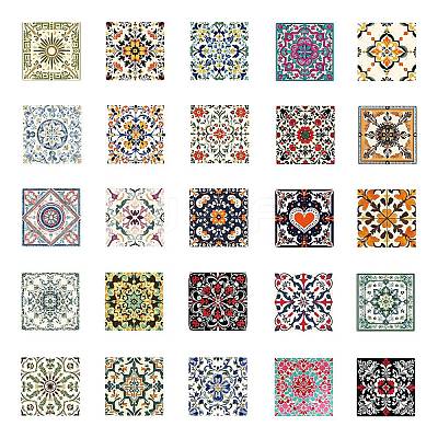 50Pcs Cartoon Tile Paper Sticker STIC-C012-07-1