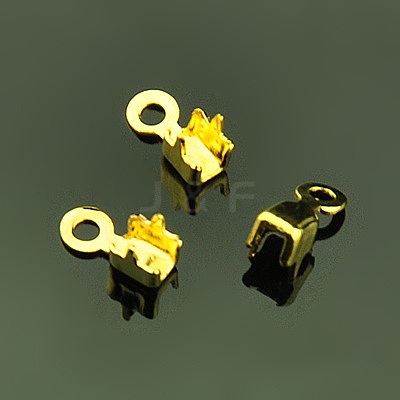 Brass Cup Chain Ends X-KK-E446-05-1