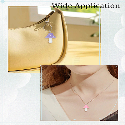 12Pcs 6 Colors Plastic Pendants KY-LP0001-34-1
