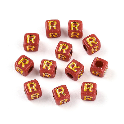 Plating Acrylic Beads OACR-N140-01I-R-1