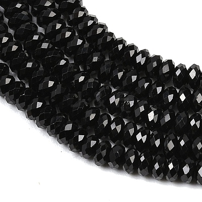 Natural Black Spinel Beads Strands G-B175-A02-2x4mm-1