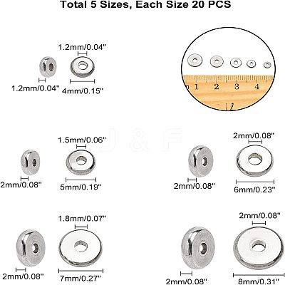 304 Stainless Steel Beads STAS-UN0016-29P-1