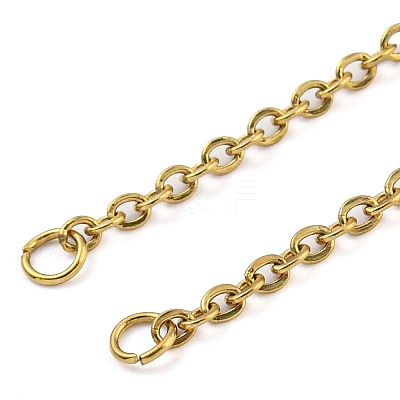 304 Stainless Steel Cable Chains Necklace Makings AJEW-P119-04B-G-1